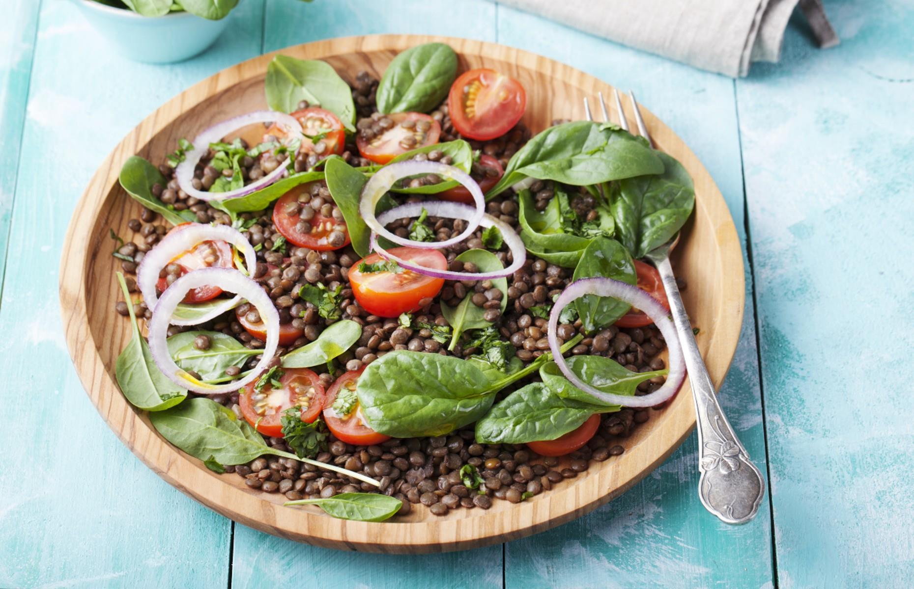 Puy lentil and tuna salad